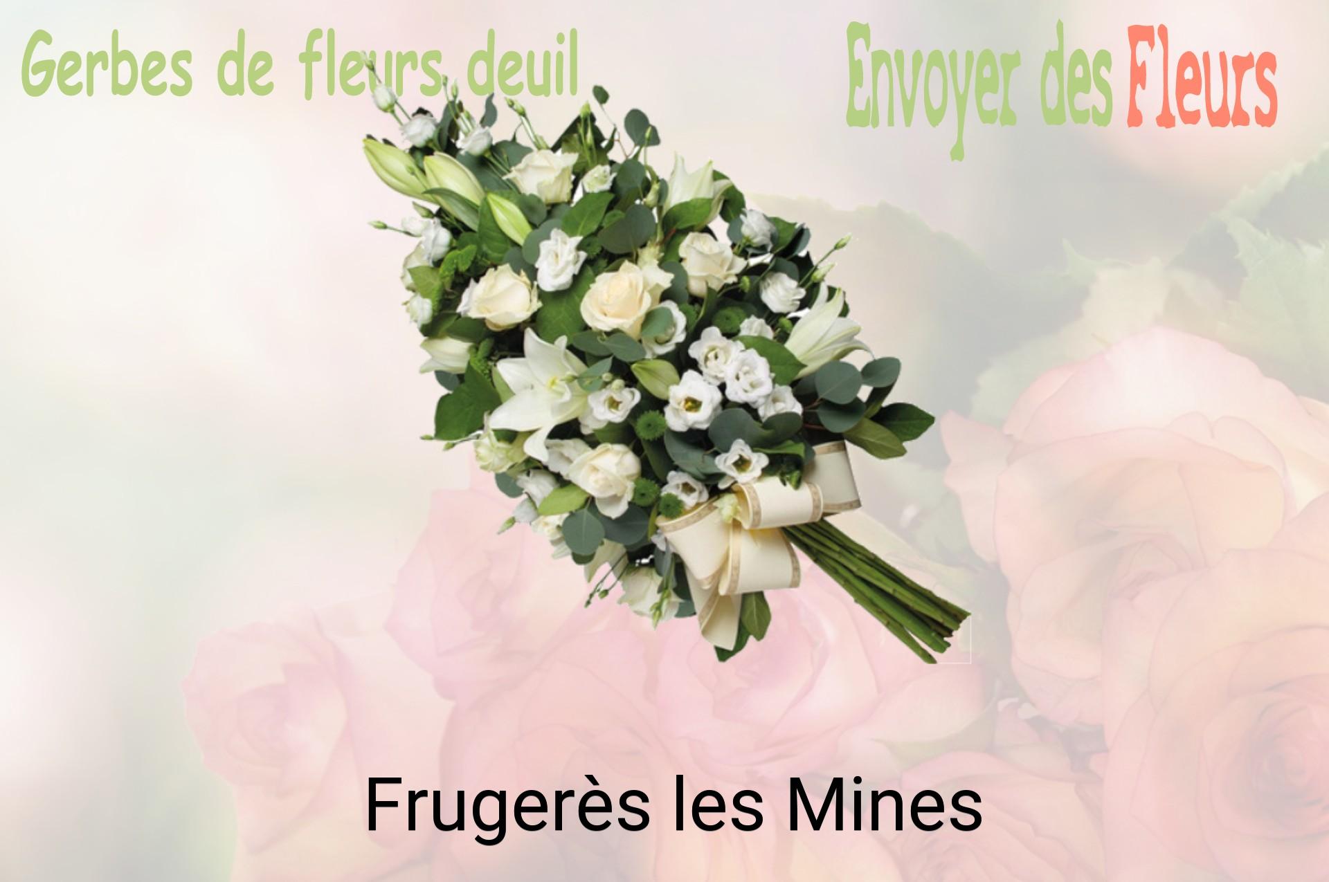 Gerbe de fleurs de deuil livrée à Frugerès-les-Mines